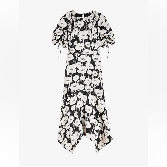 Ted Baker Black Abriee Puff Sleeve Midi Dress - Picture 5 of 16